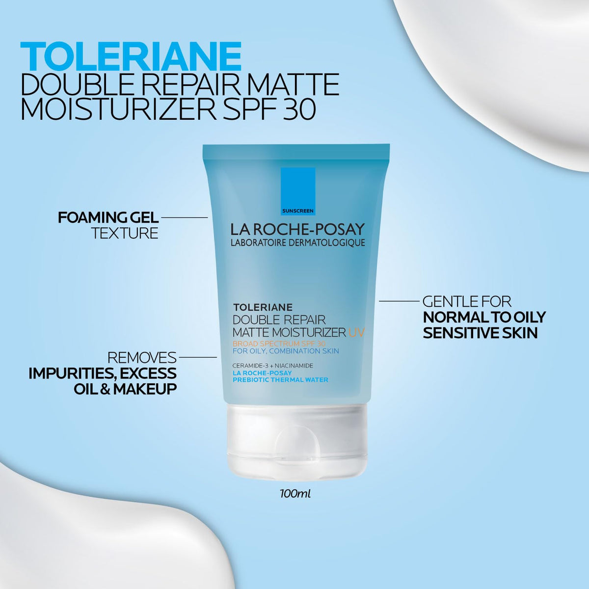 La Roche-Posay Toleriane Purifying Foaming Facial Cleanser with Niacinamide