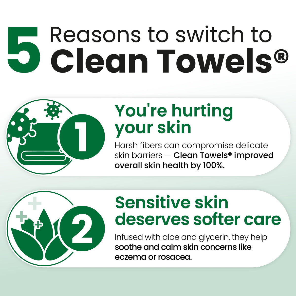Reduces Fine Lines and Wrinkles in 6 weeks or Less, CLEAN SKIN CLUB Healthy Aging Clean Towels® XL, Disposable Face Towels, XL - 1 Pack (50 count)